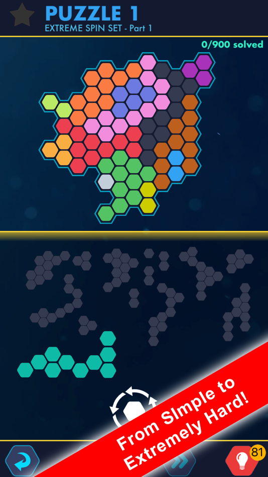#3. Hexa Block Ultimate! with Spin (iOS) 由: ThinkCube Inc.