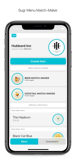 Sugr Menu-Match (Business)