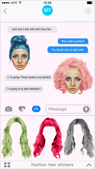 My Hair Stickers - try hair screenshot 2