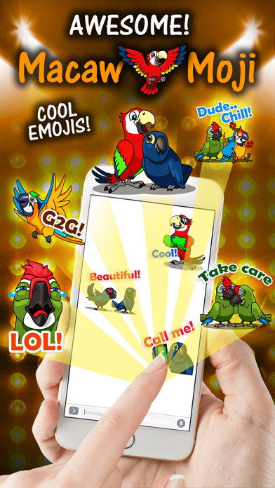 Screenshot #1 pour MacawMoji - Parrot Emojis