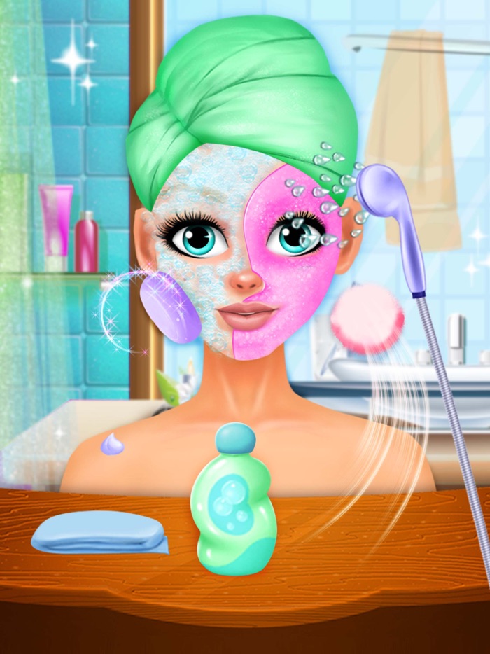 Glitter Makeup Spa Makeover