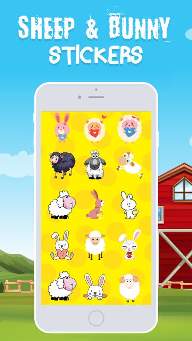 Sheep & Bunny Stickers! screenshot 2