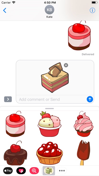 Cartoon Handmade Cake Sticker