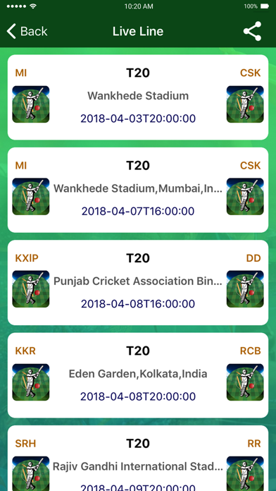Cricket Live Line Fastest iPhone screenshot 4 - Sports app