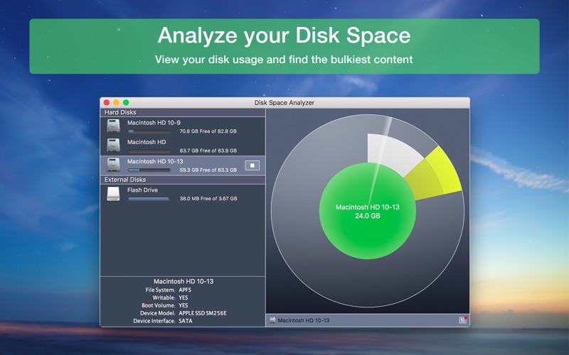 mac hard drive space app