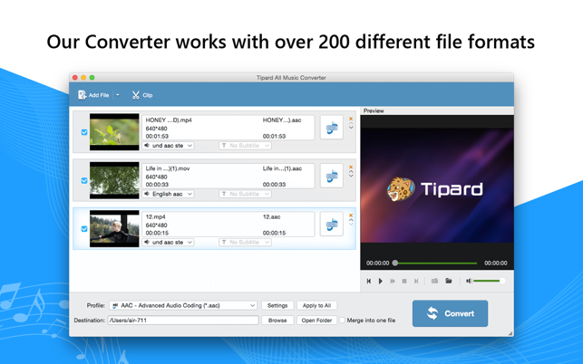 ‎Tipard All Music Converter Screenshot