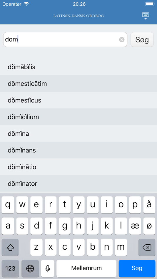 #2. Latinsk-Dansk Ordbog (iOS) 由: Det Danske Sprog- og Litteraturselskab
