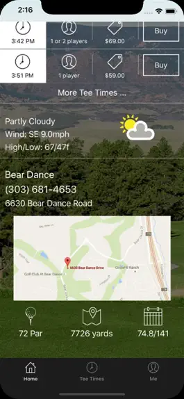 Game screenshot Bear Dance Golf Tee Times apk