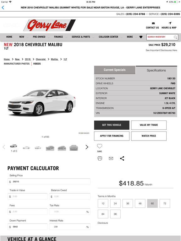 Gerry Lane Enterprises iPad screenshot 4 - Shopping app