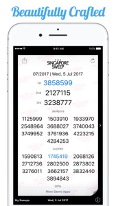 Singapore Sweep Results screenshot #1 for iPhone