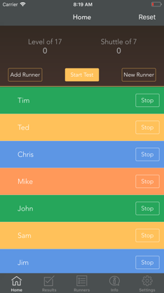 Multi Stage VO2 max Beep Test screenshot 1