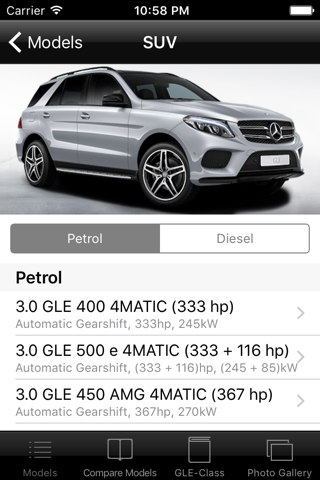 CarSpecs MBZ GLE-Class 2015 screenshot 4