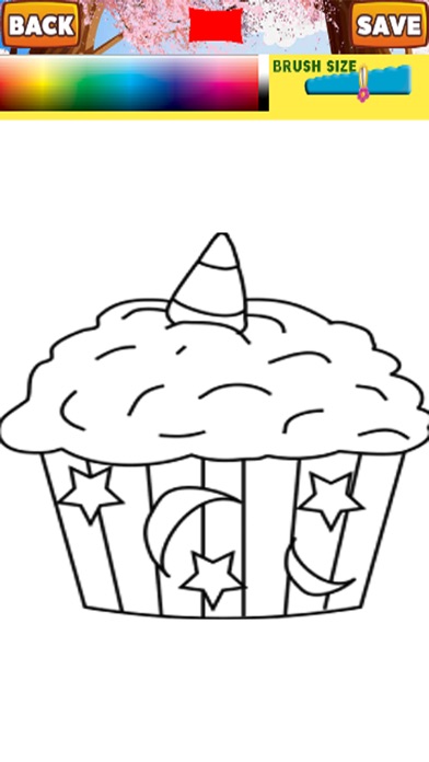 Cartoon Cup cake Coloring Book screenshot 2