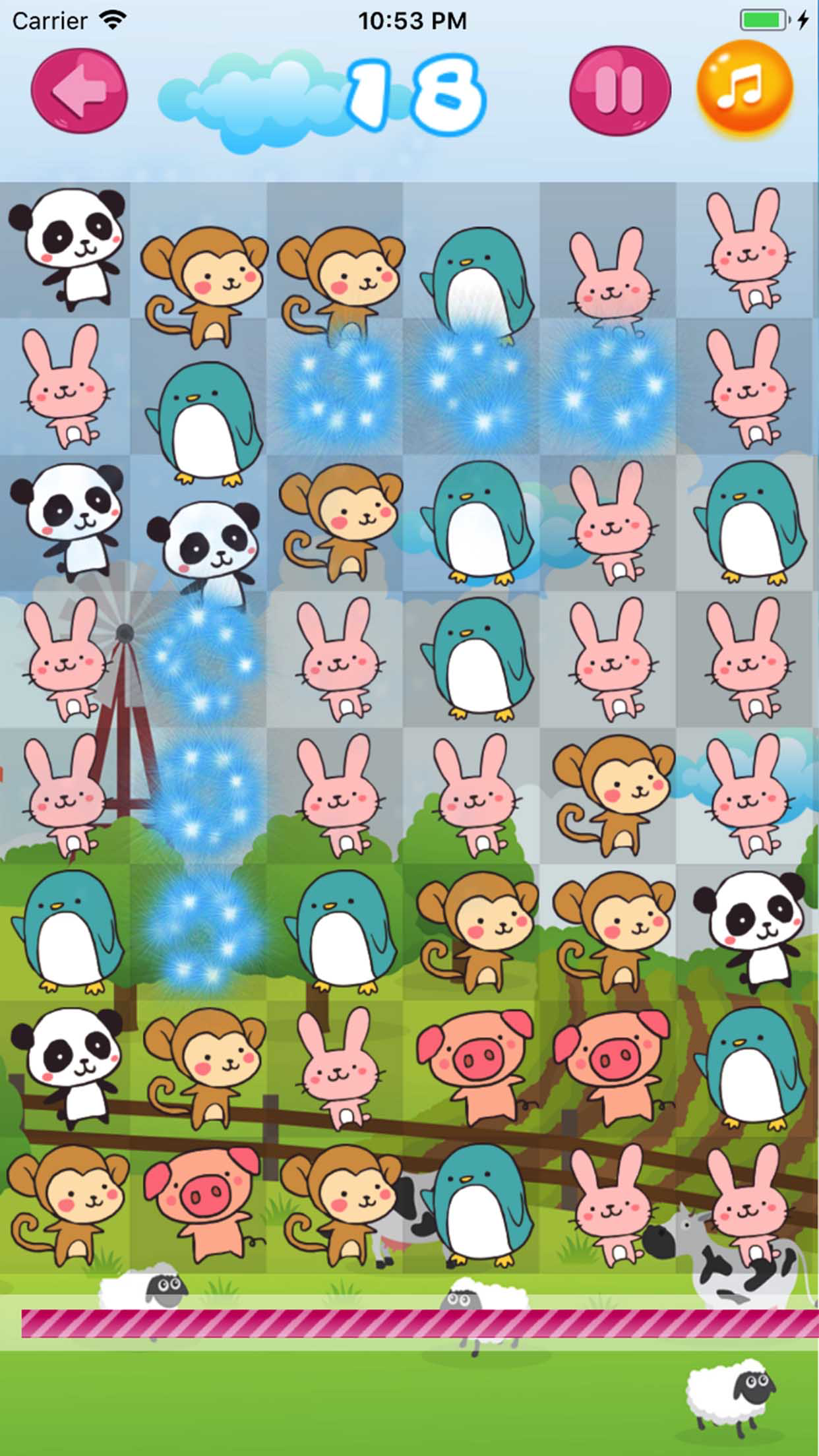 Cute Animal Match3 Crash Fun screenshot 3