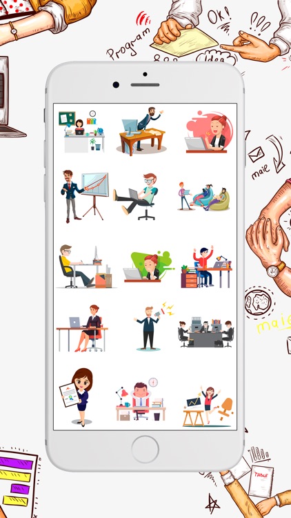 Office stickers business pack screenshot-3
