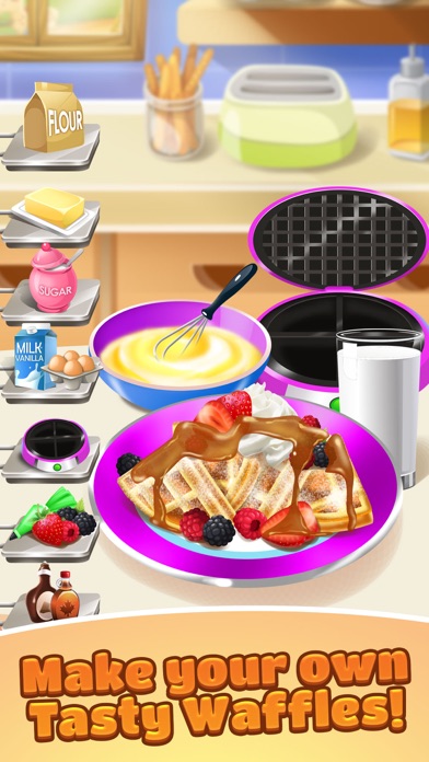 Waffle Food Maker Cooking Game screenshot 1