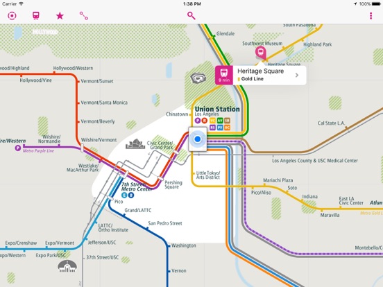 Screenshot #4 pour Los Angeles Rail Map Lite
