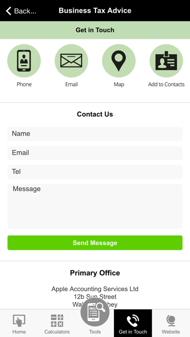 Business Tax Advice Screenshot