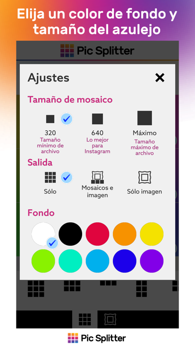 Pic Splitter Captura de pantalla de la aplicación