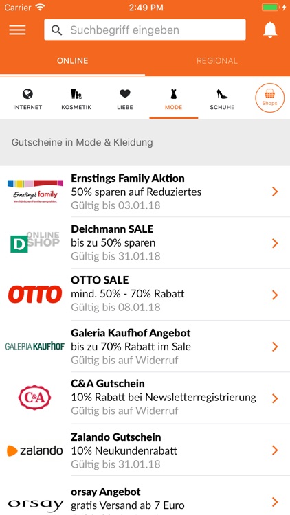 Gutscheine.de App