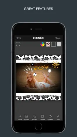 Game screenshot PicWhite : Pic frame, stickers hack