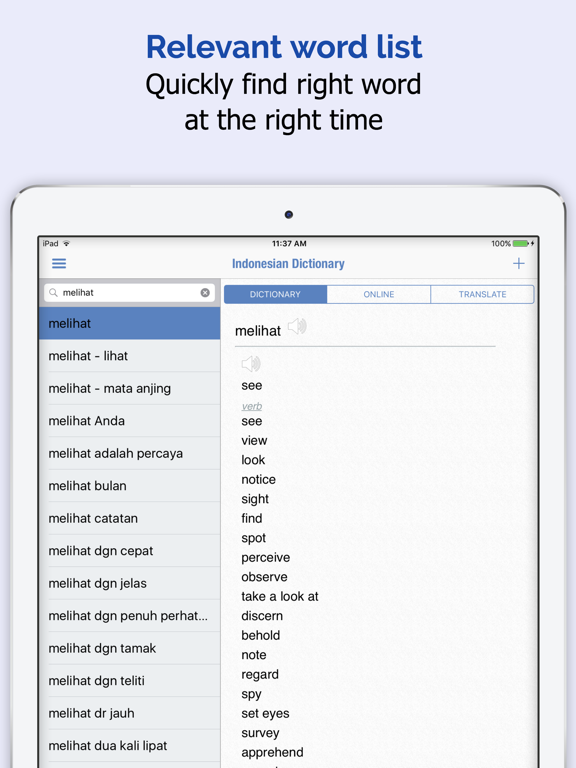 Screenshot #5 pour indonésien Dictionnaire