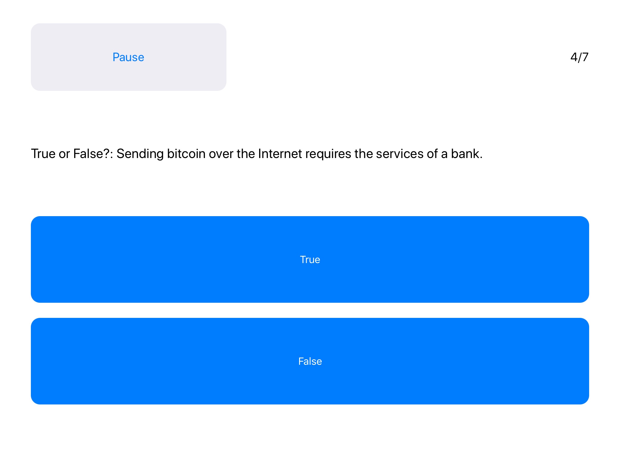 Bitcoin Quiz Game screenshot 2