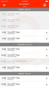 True Hot Yoga screenshot #3 for iPhone