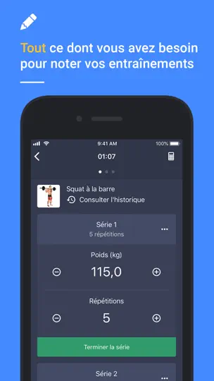 Capture d'écran de Gym Day: Carnet De Musculation sur iPhone 1