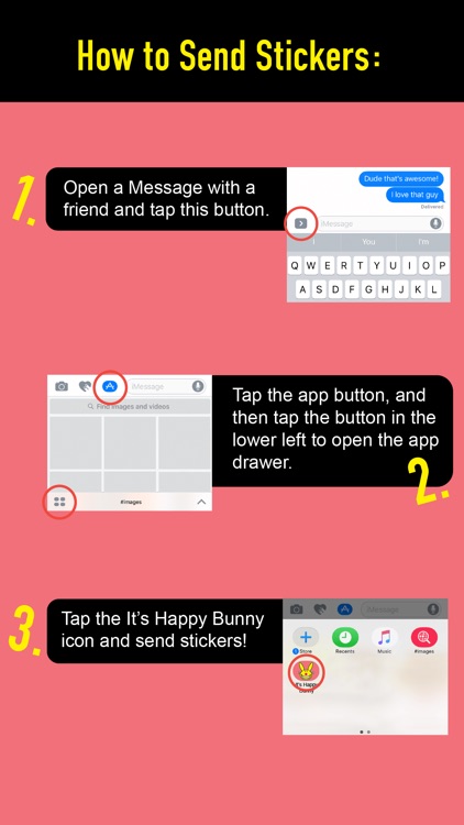 It's Happy Bunny Animated Stickers