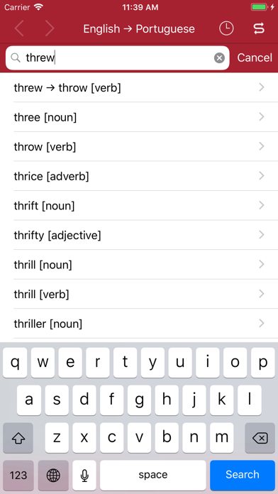 Accio: Portuguese-English Screenshot