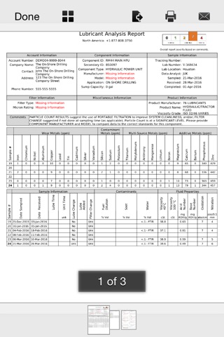 HORIZON Fluid Analysis Results screenshot 3