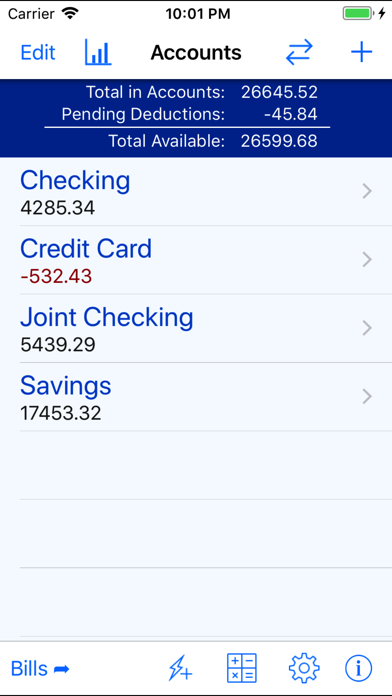Screenshot #1 pour iCheckBalance