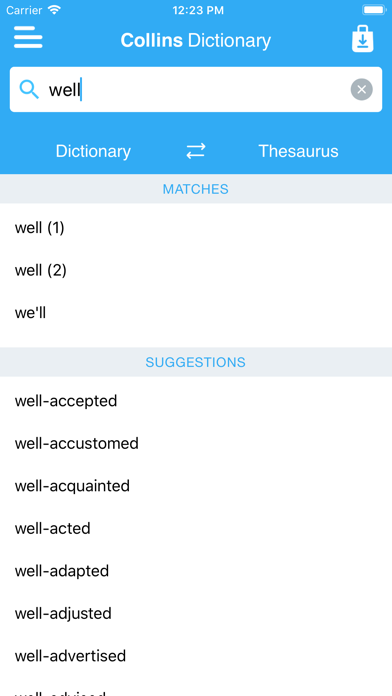 Screenshot #2 pour Collins Dictionary & Thesaurus