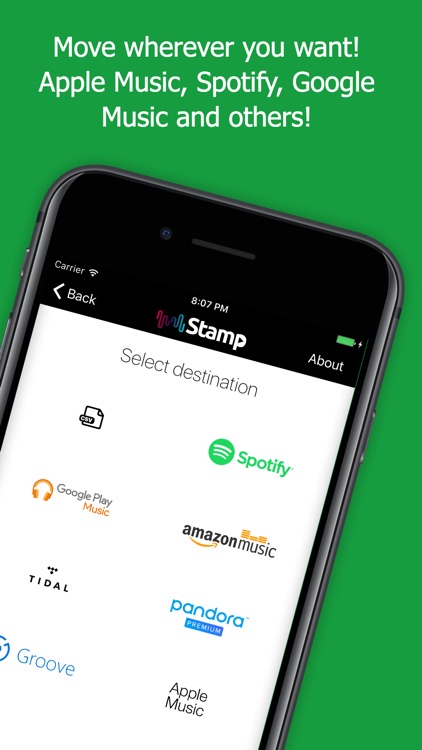 STAMP Transfer Music Playlists