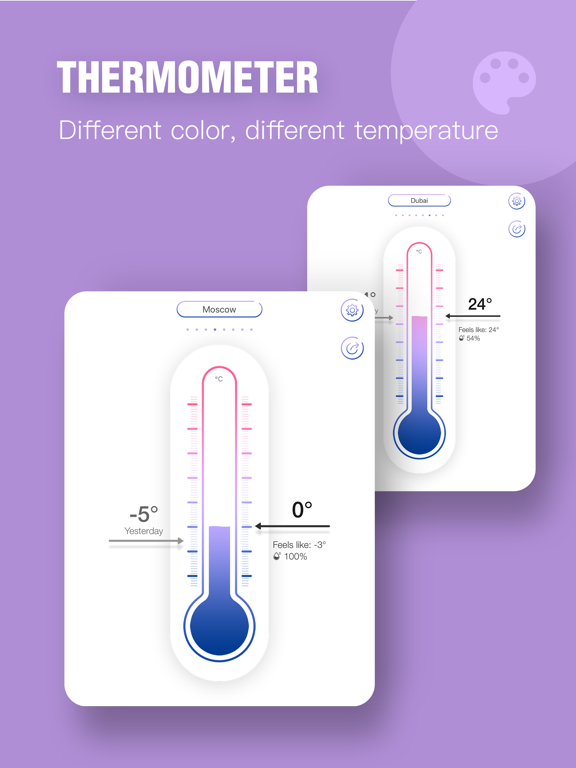 屋外温湿度計-室内温度&体温感知温度のおすすめ画像1