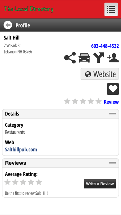 The Local Directory iPhone screenshot
