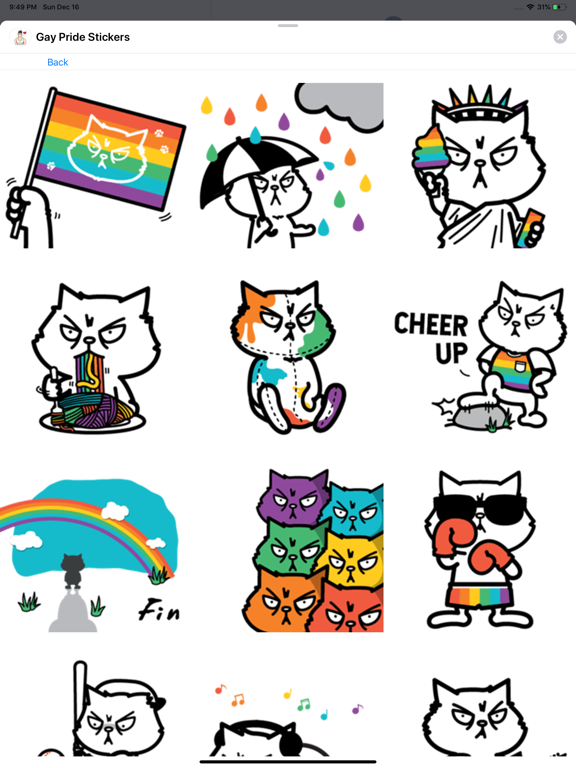 Screenshot #6 pour Gay Pride Stickers Collection