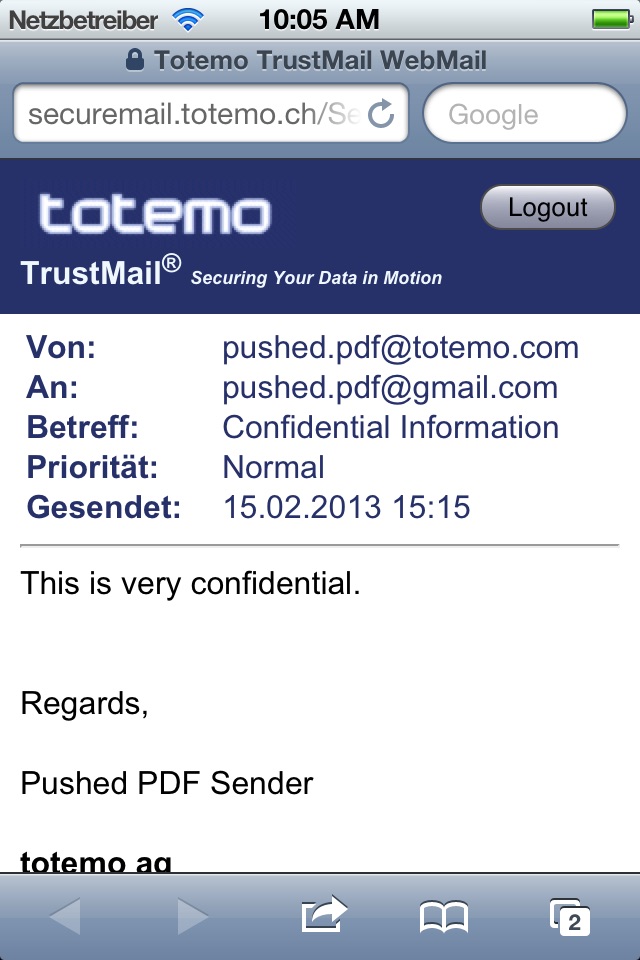 totemomobile PushedPDF Reader screenshot 3