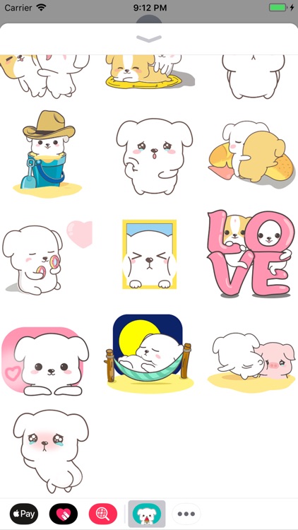 Chubby Puppy Animated Stickers