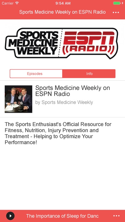 Sports Medicine Weekly on ESPN