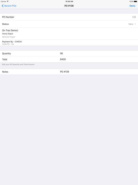 Screenshot #4 pour PO Tracker from OnTrac Mobile