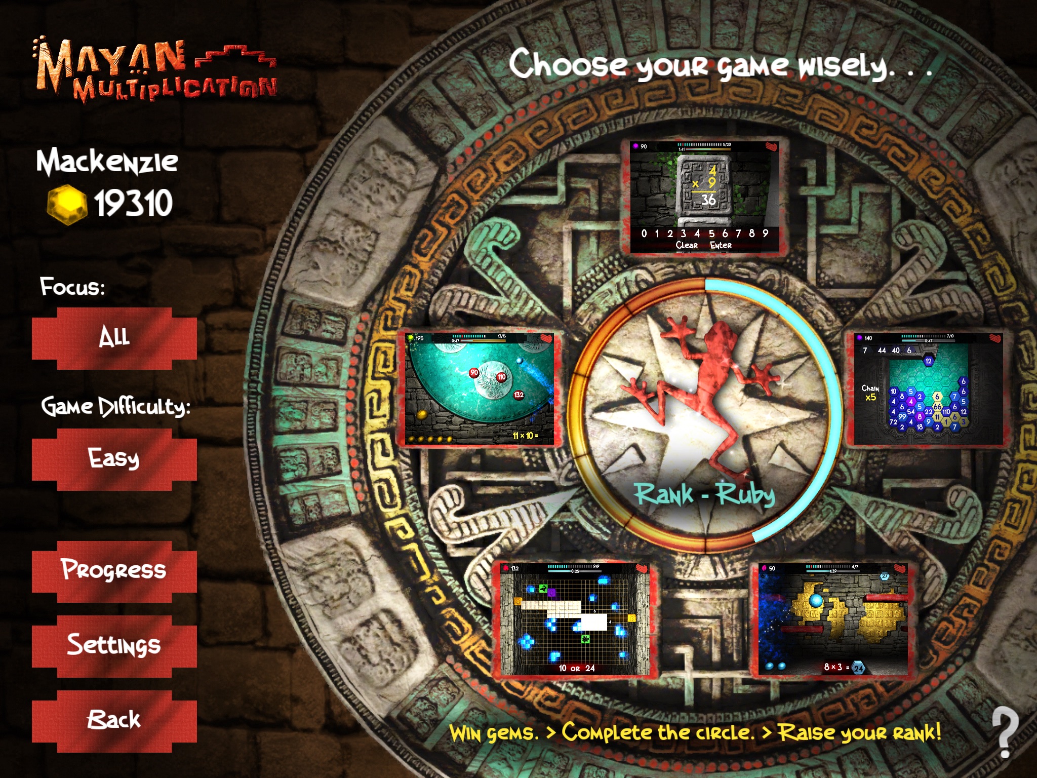 Mayan Multiplication screenshot 2