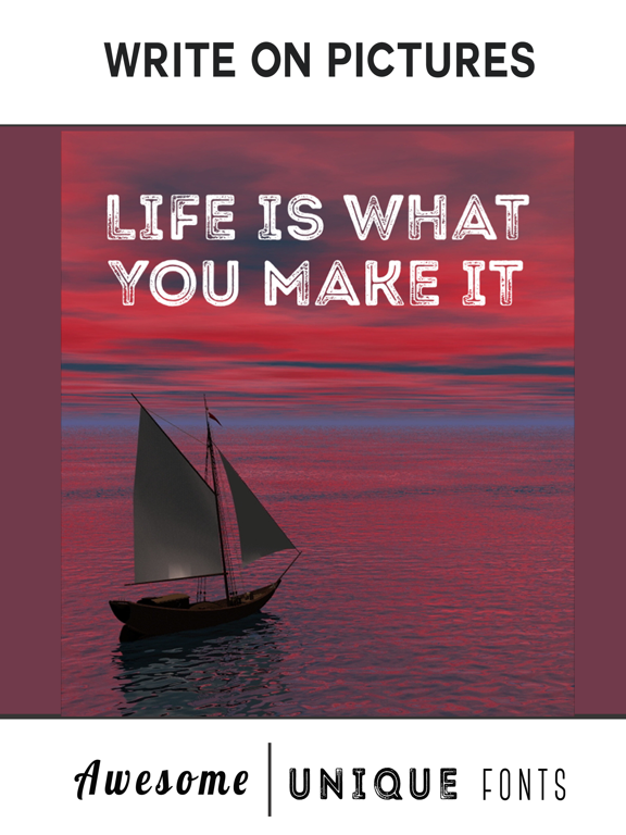 Vintage Font - Write On Photos iPad screenshot