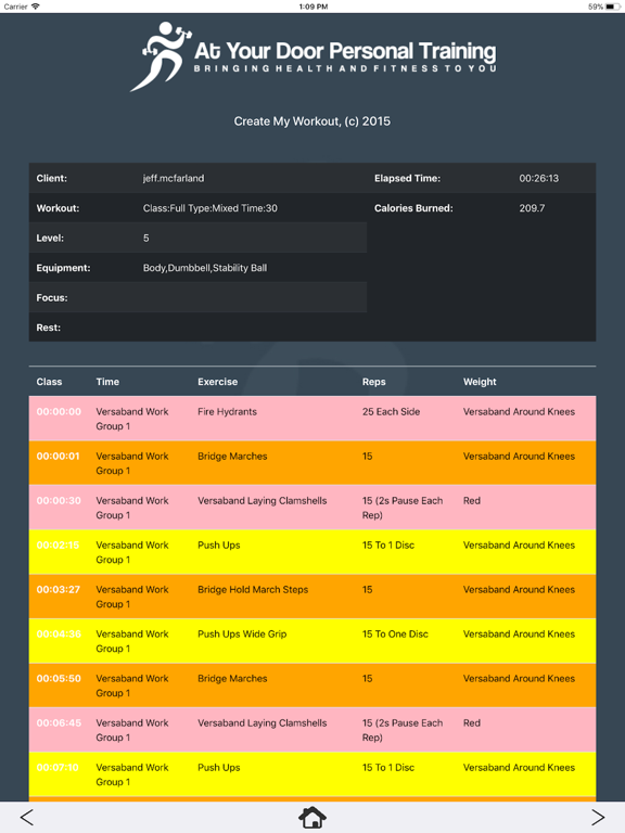 Create My Workout iPad screenshot 5 - Health & Fitness app