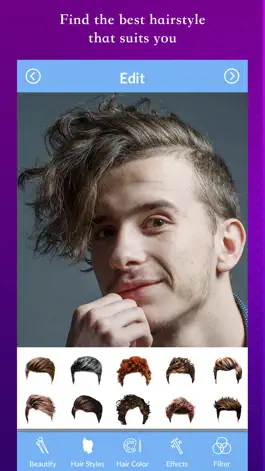 Game screenshot Men Hair Style Photo editor hack