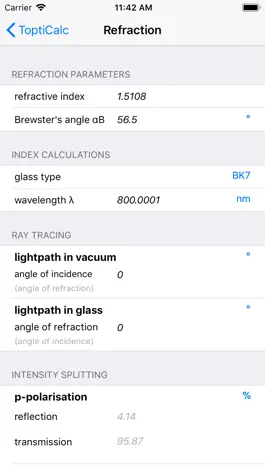 Game screenshot ToptiCalc Optics Calculator hack