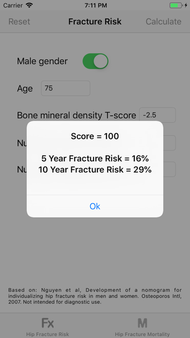 Screenshot #2 pour Hip Fracture Risk Calculator