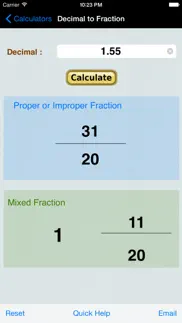 decimal to fraction converter+ iphone screenshot 2