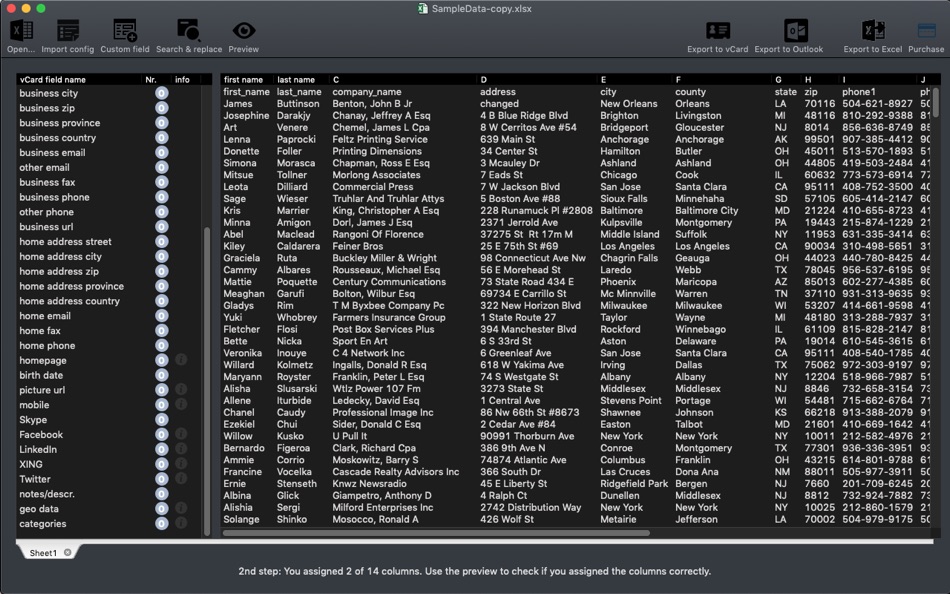 #6. vCardConverter for Excel (macOS) 由: Maximilian Tyrtania